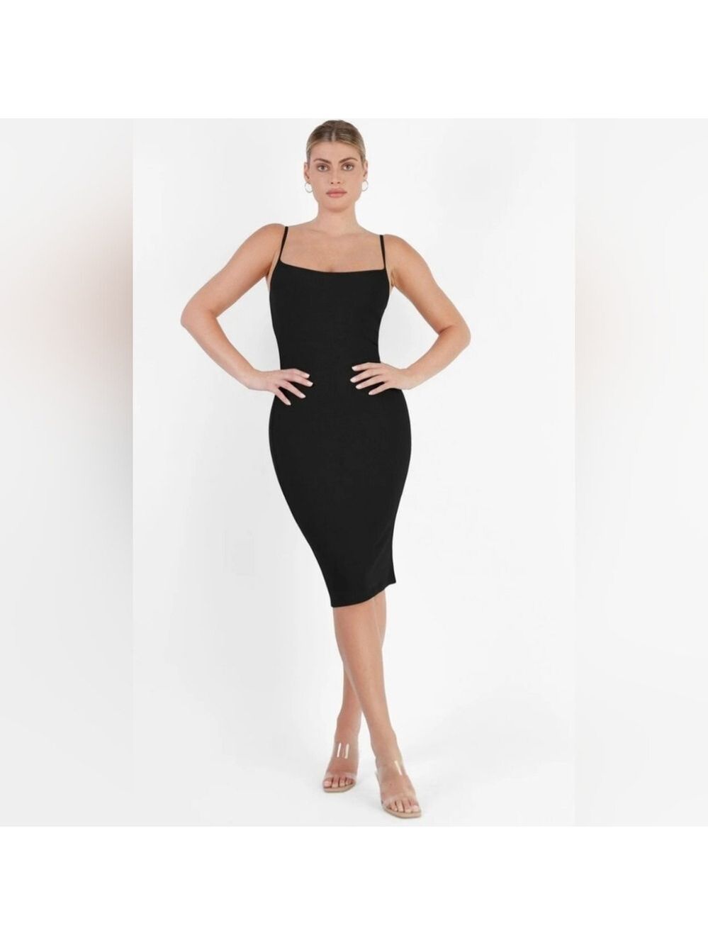 Popilush - Shapewear Solid Modal Slimming Midi Slip Dress (NWT)